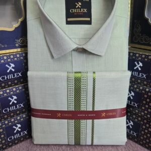Tissue Dhoti set-Green